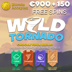 Wild Tornado Casino [review] 900€ free bonus and 150 gratis spins
